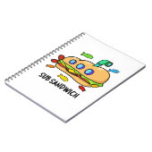 Carnet Pun de nourriture amusant de sous-marin (Côté gauche)