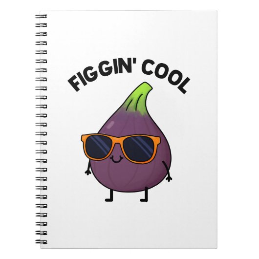 Carnet Pun de nourriture de figue drôle Figgin Cool (Devant)