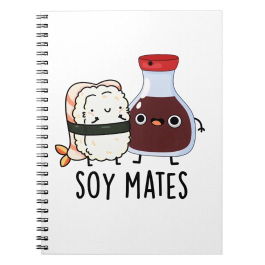 Carnet Pun de sauce soja drôle Soy Mates (Devant)