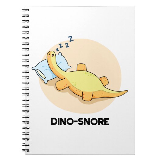 Carnet Pun Dinosaure Drôle Dinosaure Endormi  (Devant)