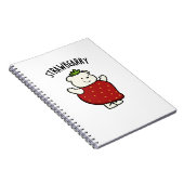 Carnet Pun Fraise Ours Drôle Fraise (Côté Droit)