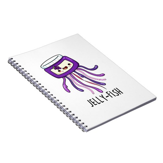 Carnet Pun Jar de gelée drôle de méduse  (Côté Droit)