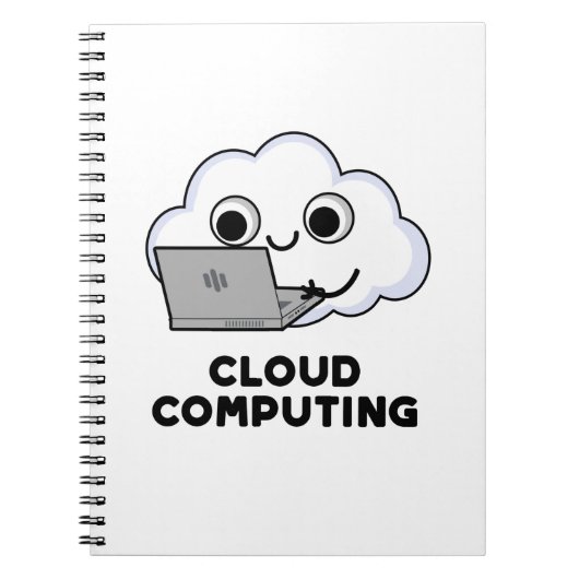 Carnet Pun météo drôle de l'informatique en nuage (Devant)