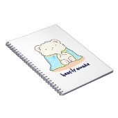 Carnet Pun ours endormi ours mignon à peine réveillé (Côté Droit)