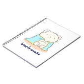 Carnet Pun ours presque réveillé Ours drôle endormi  (Côté gauche)