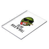 Carnet Punisseur de rock and roll d'olive drôle (Côté gauche)