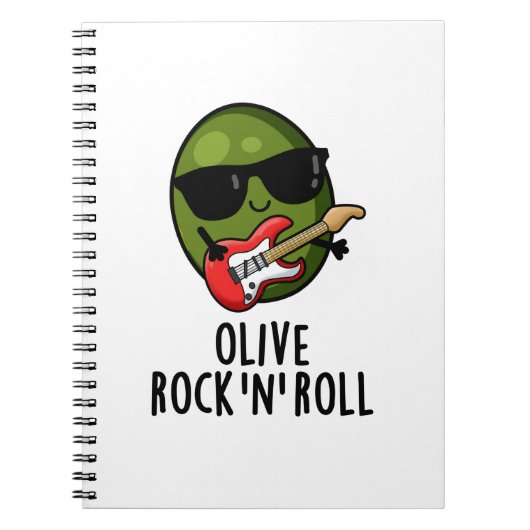 Carnet Punisseur de rock and roll d'olive drôle (Devant)