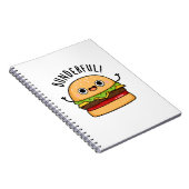 Carnet Punition de pain de hamburger drôle merveilleux (Côté Droit)