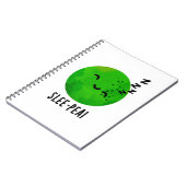 Carnet Punition drôle de pois endormi Slee-pea (Côté gauche)