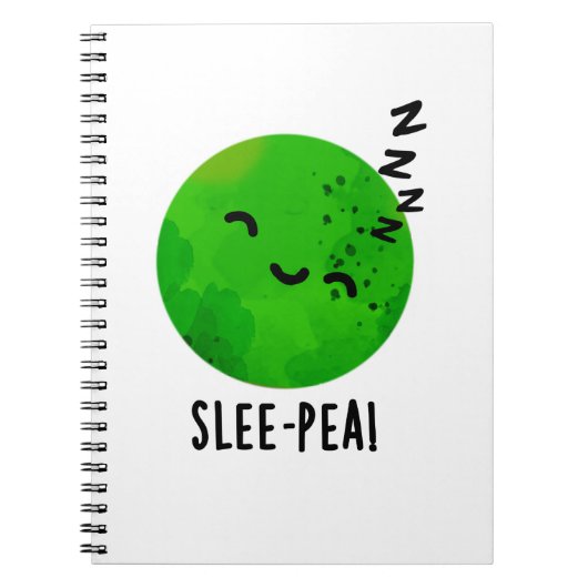 Carnet Punition drôle de pois endormi Slee-pea (Devant)
