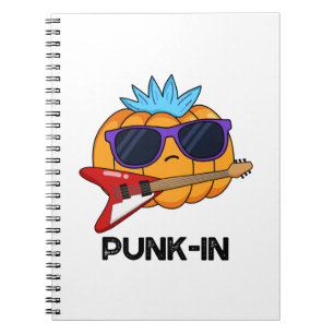 Carnet Punk-in Drôle de Punk Rock Citrouille Jeu de mots