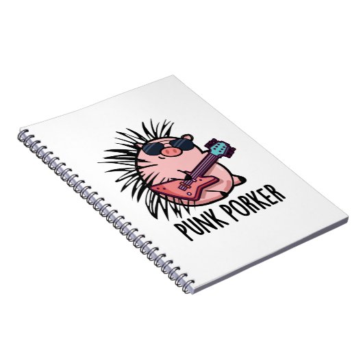Carnet Punk Porker Funny Punk Rocker Pig Pun (Côté Droit)