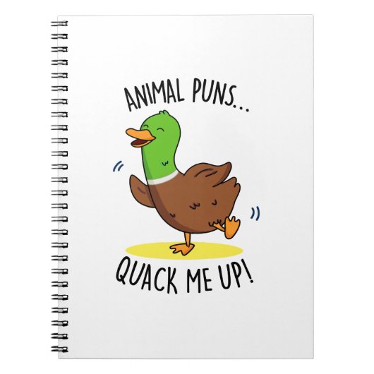 Carnet Puns Animaux Me Quack Up Funny Pun Canard (Devant)