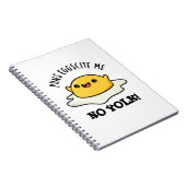 Carnet Puns Eggcite Me No Yolk Blague Fun Egg (Côté Droit)