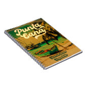 Carnet Punta Cana Dominican Palm Tree Beach Vintage (Côté Droit)
