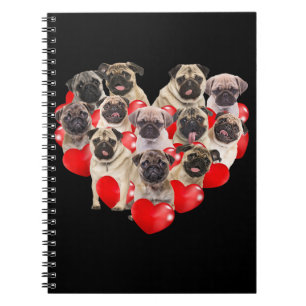 Carnet Puppy Pugs Venin de Valentine