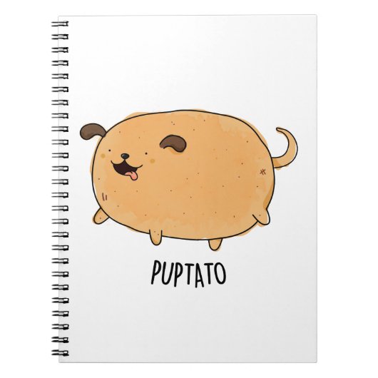 Carnet Puptato Drôle de chiot Pun de pomme de terre  (Devant)