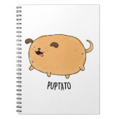 Carnet Puptato Funny Puppy Potato Pun (Devant)