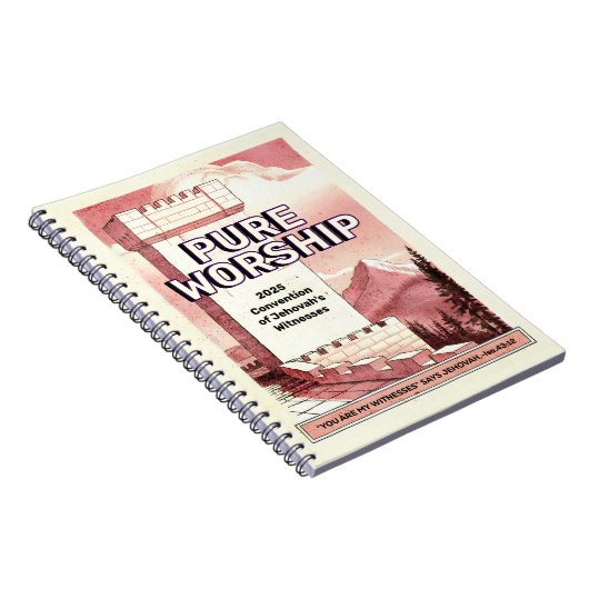 Carnet Pure Worship Convention 2025 JW Custom Gift Spiral (Côté Droit)