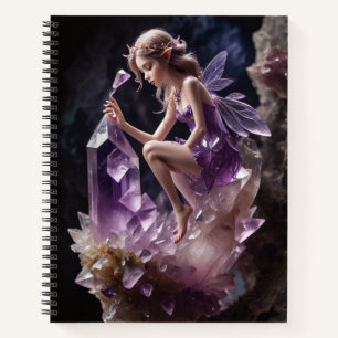 Carnet Purple Améthyste Crystals Fée Magique