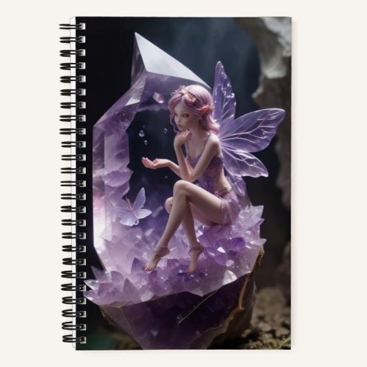 Carnet Purple Améthyste Crystals Fée Magique (Recto)