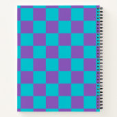 Carnet Purple and Cyan Checkerboard (Dos)