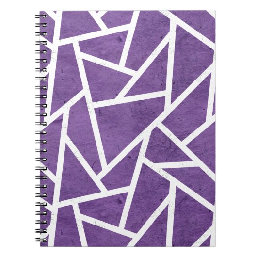 Carnet Purple and white mosaic pattern (Devant)