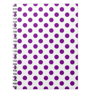 Carnet Purple and white polka dots