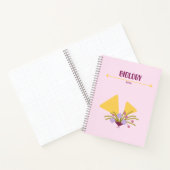 Carnet Purple and yellow Notebook with geometric flowers (Intérieur)