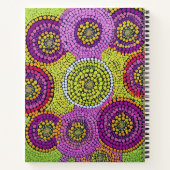 Carnet Purple Australian Modern Art Dot Nom personnalisé (Dos)