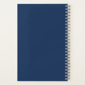 Carnet Purple Bleu Élégant Aquarelle Fleurs Monogramme (Verso)