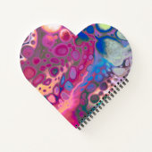 Carnet Purple, bleu et rose numérique moderne Abstrait (Dos)