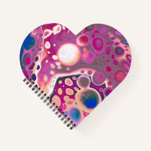 Carnet Purple, bleu et rose numérique moderne Abstrait