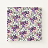 Carnet Purple Blush rose floral Custom 50e anniversaire (Dos)