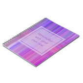 Carnet Purple Bokeh Plaid Texte personnalisé (Côté gauche)