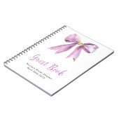 Carnet Purple Coquette Bow Bridal Shower Guest Book (Côté gauche)