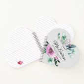 Carnet Purple Floral ENSEIGNANT Cadeau - Ajouter le nom d (Intérieur)