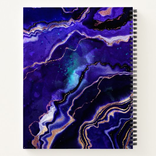 Carnet Purple Geode Moderne Professionnel Agate Noir (Dos)