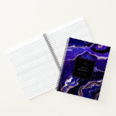Carnet Purple Geode Moderne Professionnel Agate Noir (Intérieur)