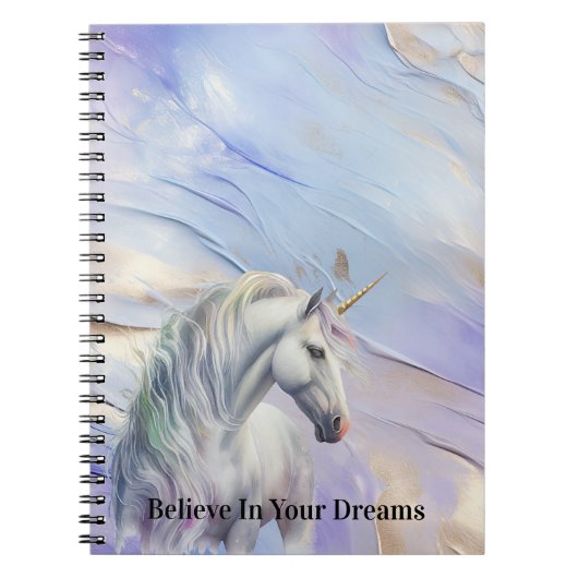 Carnet Purple Gold Dream Unicorn (Devant)