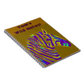 Carnet Purple Gold Stria Zebra Personnalisé (Côté Droit)