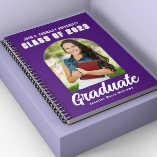 Carnet Purple Graduate Photo Moderne 2024 Graduation