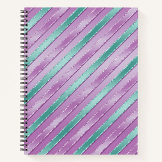 CARNET PURPLE & GREEN RIBBON REGARDER MOTIFS