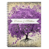 Carnet Purple Heart Leaf Tree Wedding Planner (Devant)