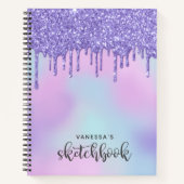 Carnet Purple Holographic Parties scintillant Drives Arti (Devant)