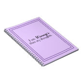 Carnet Purple Je suis plus forte que mes pensées (Côté Droit)