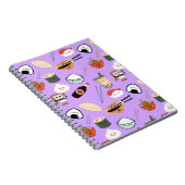 Carnet Purple Kawaii Ramen et Sushi Friends (Côté Droit)
