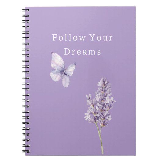 Carnet Purple Lavender Butterfly (Devant)