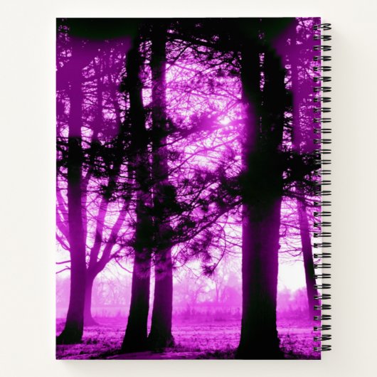 Carnet Purple Light with Silhouette Trees (Dos)