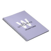 Carnet Purple Monogram Initial Aesthetic Gift notebook (Côté Droit)